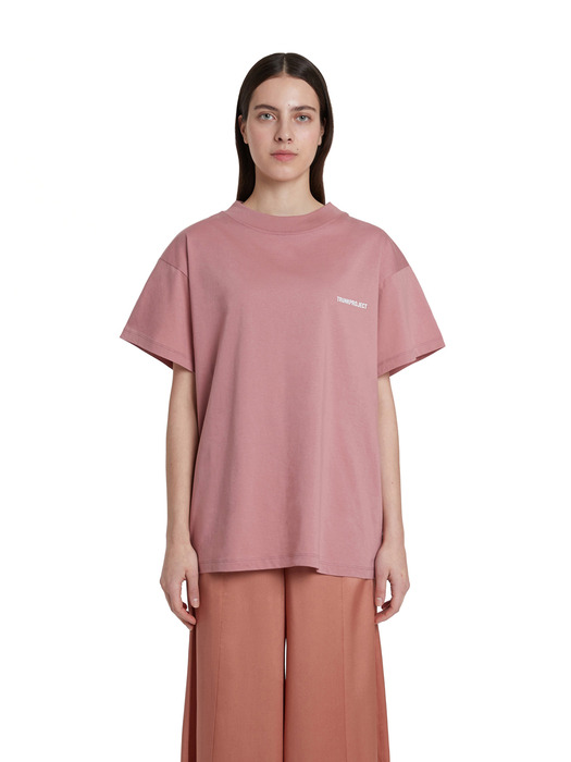 Mock Neck T-Shirt_Pink