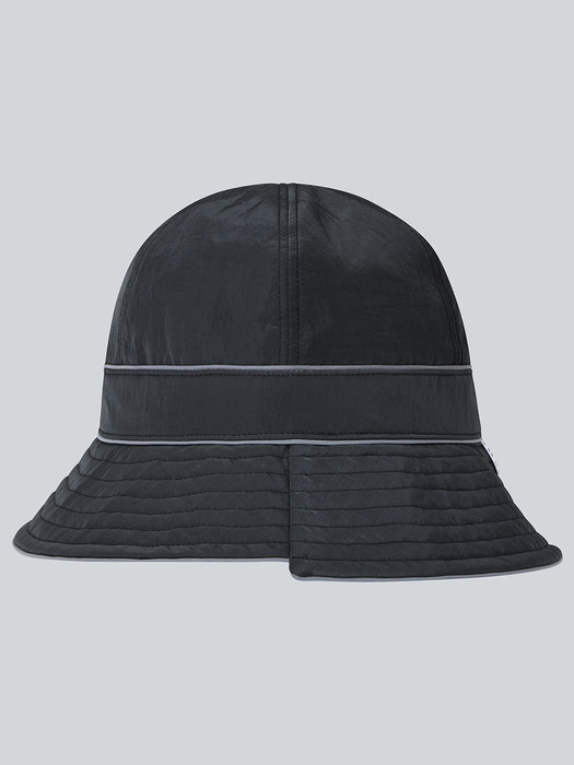 REFLECTIVE PIPING BUCKETHAT CHARCOAL