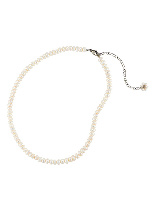 SURGICAL STEEL PEARL CHOKER NECKLACE_NZ1043