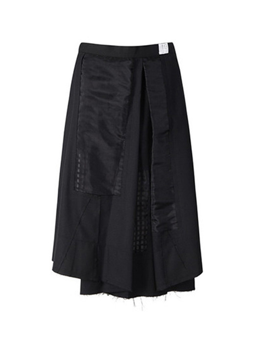 Patched skirt with see through details_RQKAS20894BKX