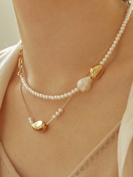 mini pearl necklace set-pearl