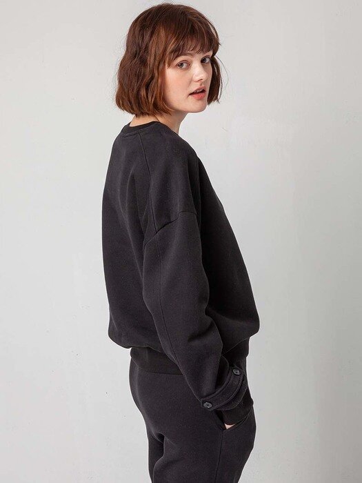 Oversize one-point T-shirt_BLACK