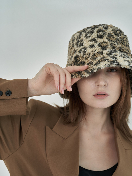 Leopard Bucket Hat - brown