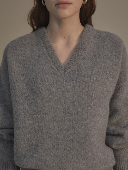 Pound alpaca sweater (Gray)