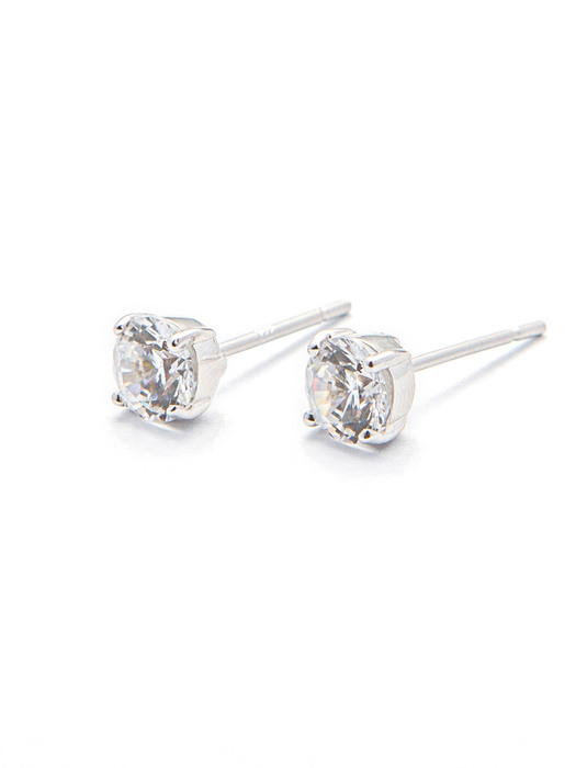 Round Brilliant 0.5 Carat Diamond Simulant Earrings (14K Gold) L DIA 01