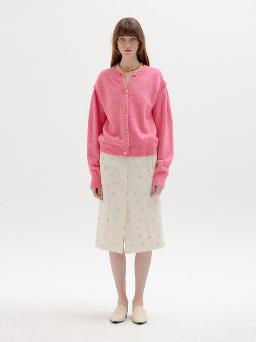 SIENNA Cardigan with Separable Sleeves - Pink