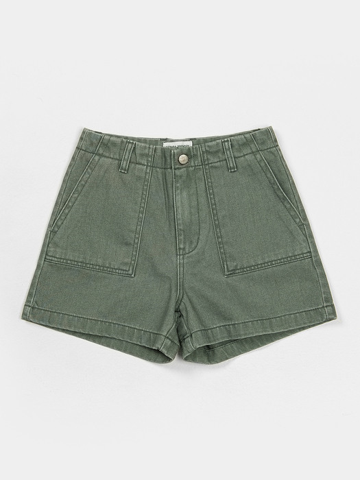 Vintage colored shorts-khaki												