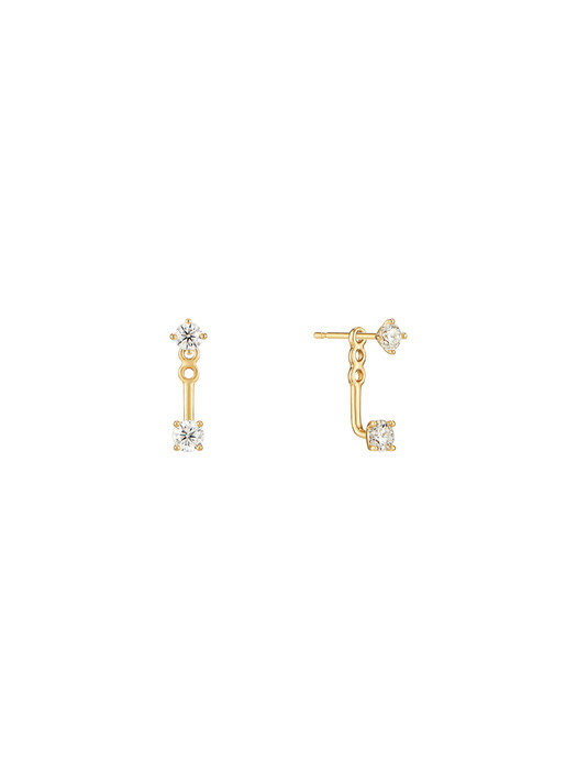 [Silver925]Moissanite Ear Jacket Earring_DE0004