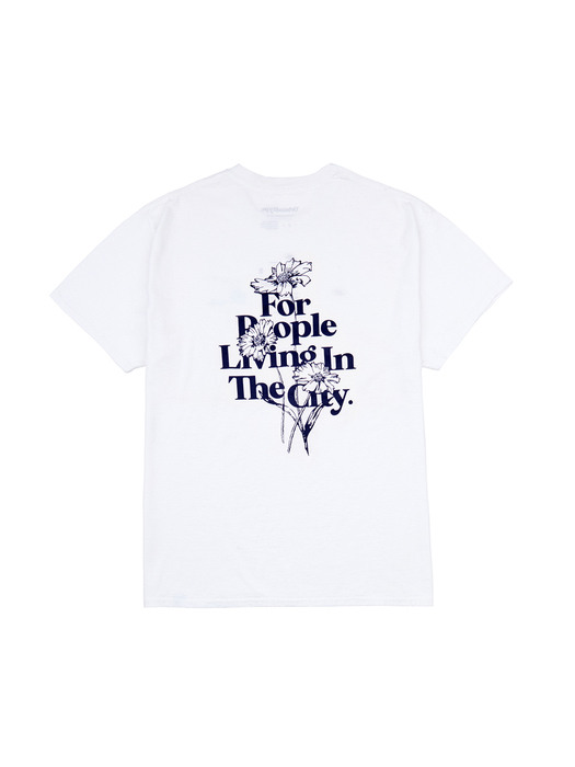 DT342_Flower Slogan T-shirts_W/Ivory