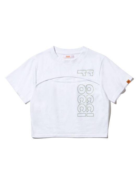 Cutout Crop T-shirt [WHITE]