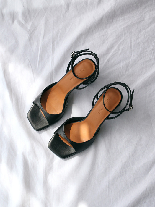 Grace double strap sandals_CB0035_black