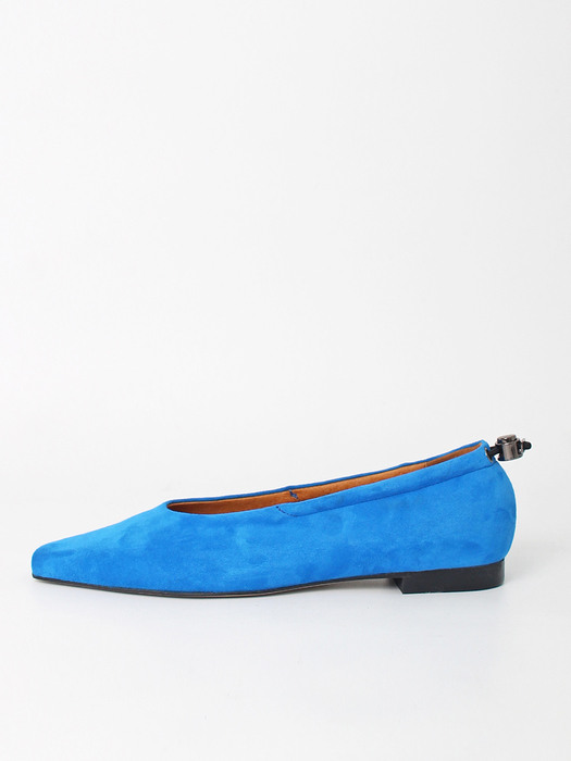 square toe flatshoes_blue suede