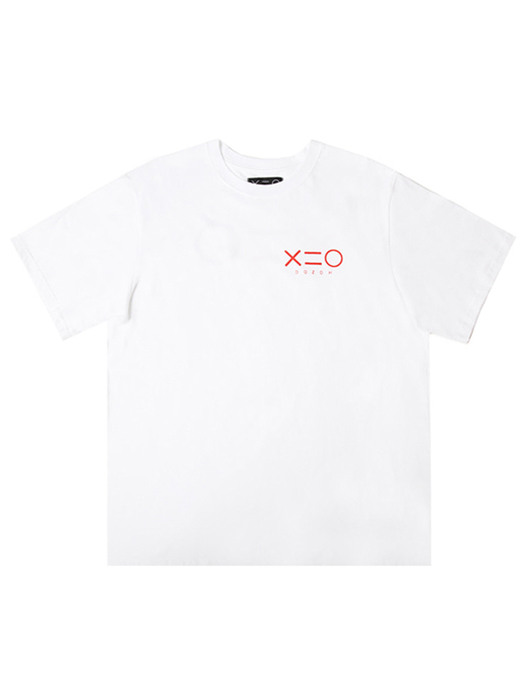 RED X=O T-SHIRTS IN WHITE