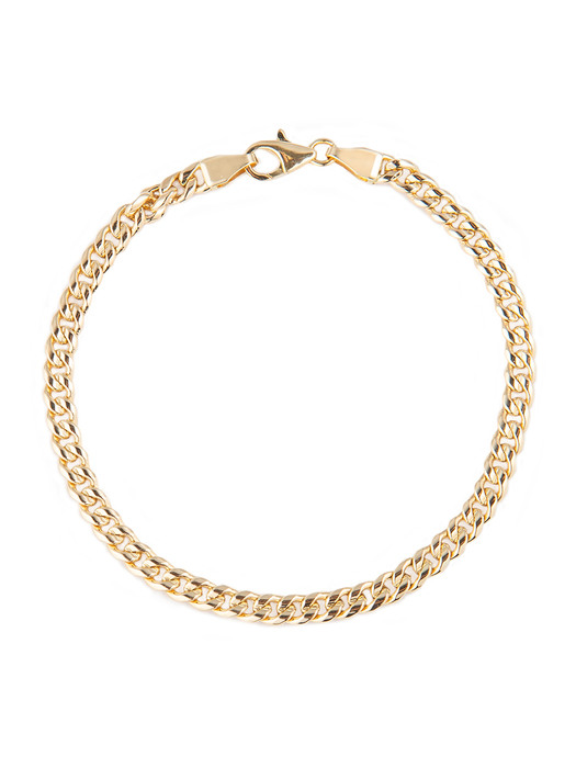 Curb Chain Bracelet (14K Gold) #P12