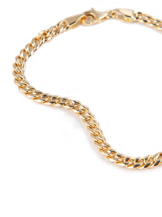 Curb Chain Bracelet (14K Gold) #P12