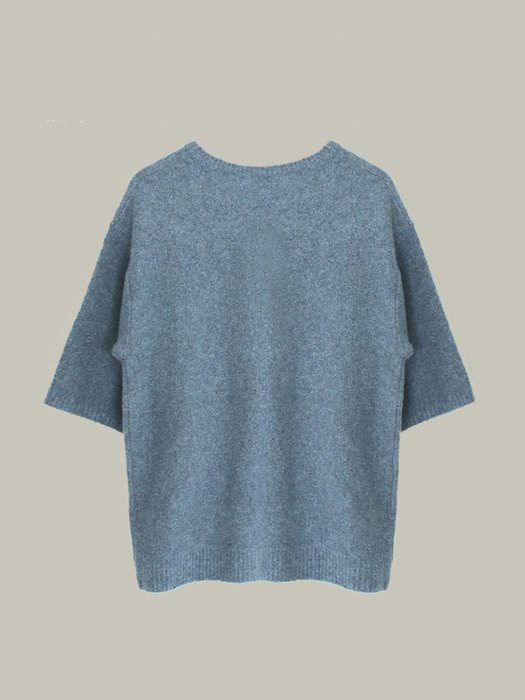 Cashmere Half Sleeved Knit_Sky Blue