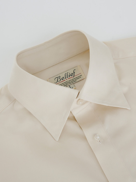 Essential Gaberdine cotton shirts (Cream)