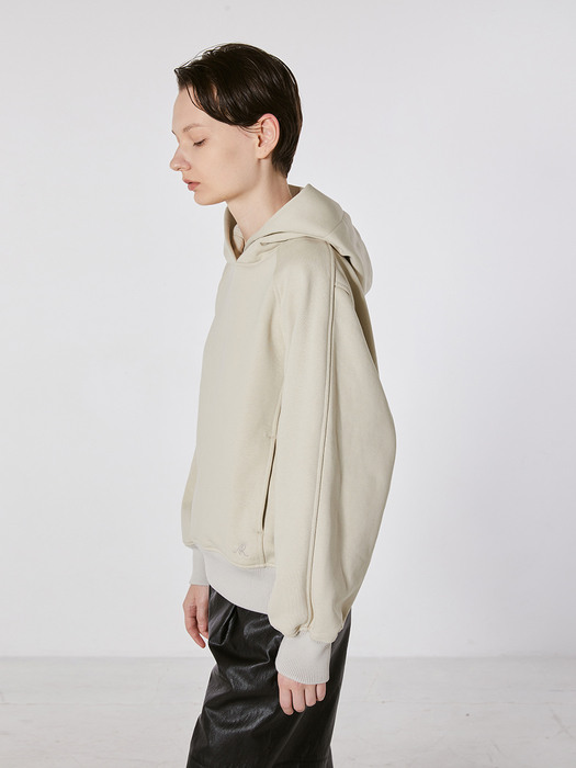 TOF BASIC HOODIE SWEATSHIRT BEIGE