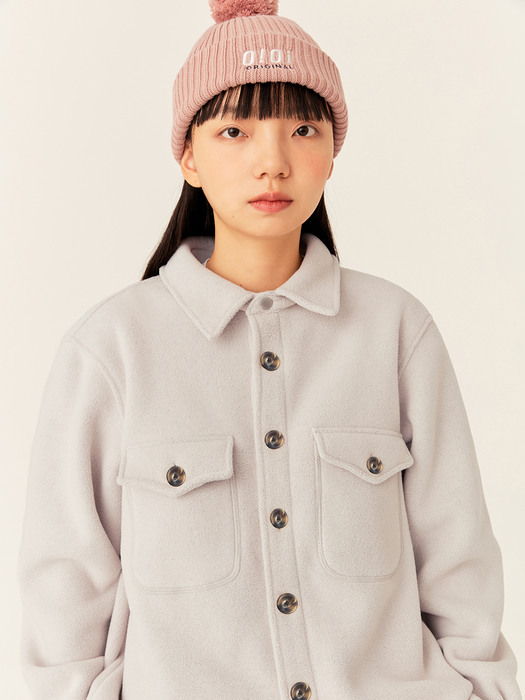 FLEECE SHIRTS JACKET [IVORY]