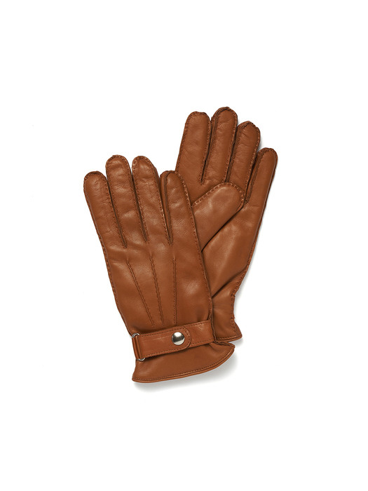 Belt Nappa Gloves For Men_Camel