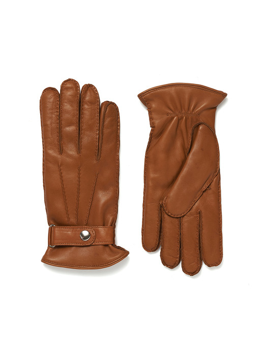 Belt Nappa Gloves For Men_Camel