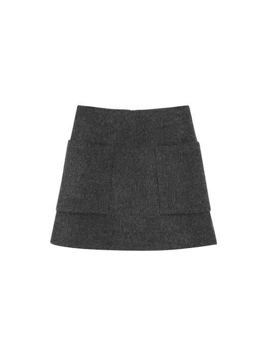 out pocket skirt (grey)