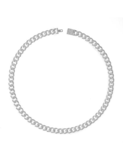 Arc Pave curved Link necklace