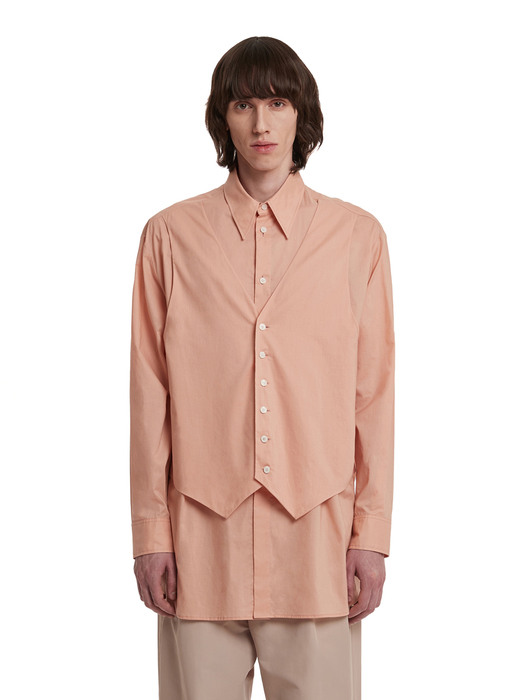 Vest Layered Shirt_Pink