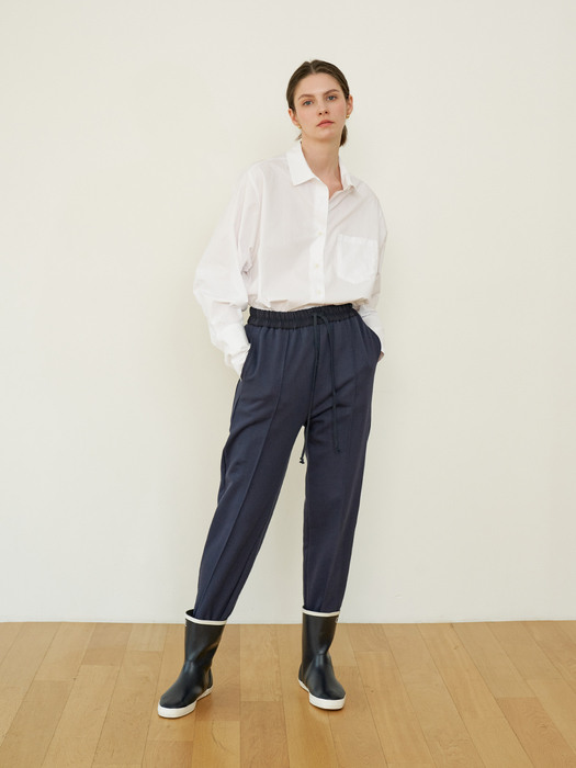 The easy cotton pants (Navy)