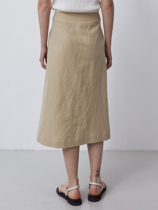 MATT LAP SKIRT-BEIGE