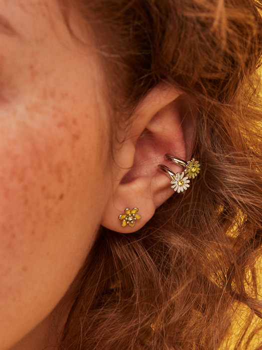 [단독]Petit Pastel Flower Earrings_4Color