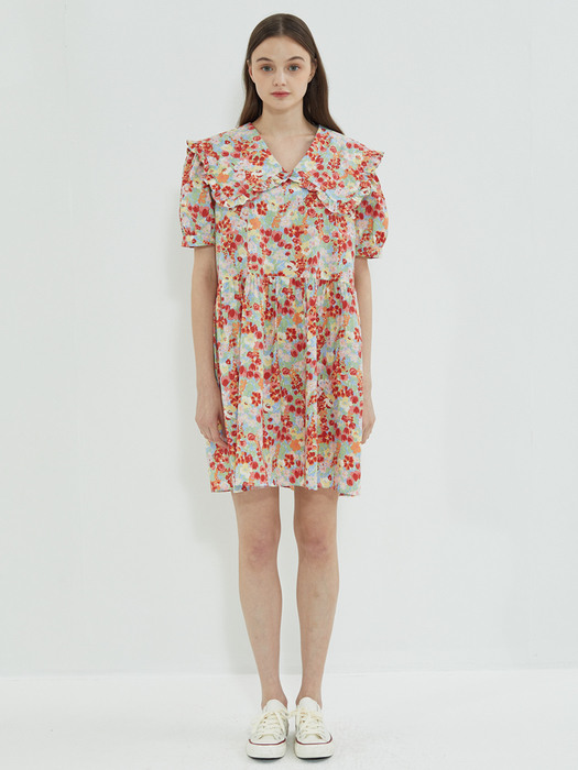 Forest Flower Dress Red