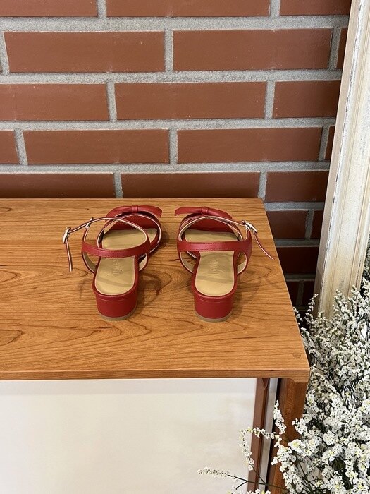 Blair Ribbon Sandals (3cm)  - Rouge