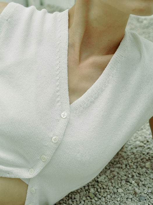 Summer knit cardigan / Ivory