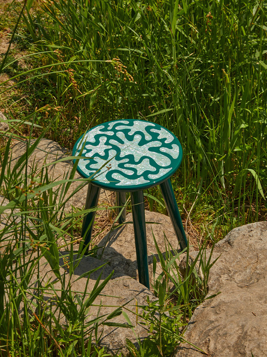 Floral Jagae Stool