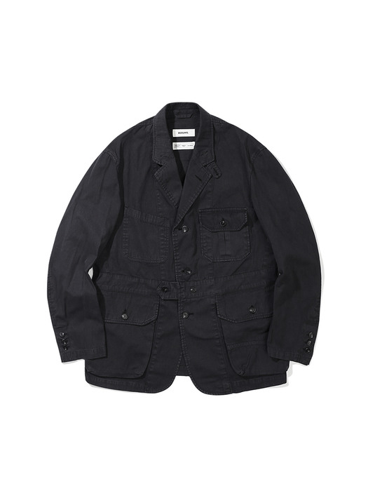Garment Dye Cotton Jungle jacket (Black)