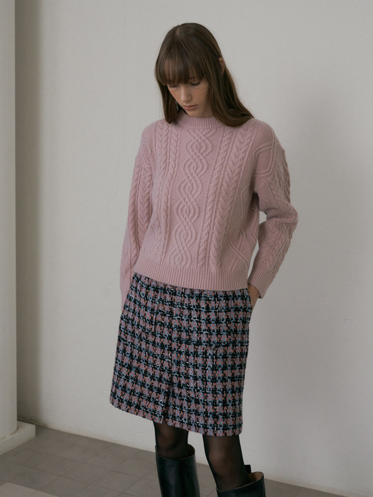 CABLE KNIT (PINK)
