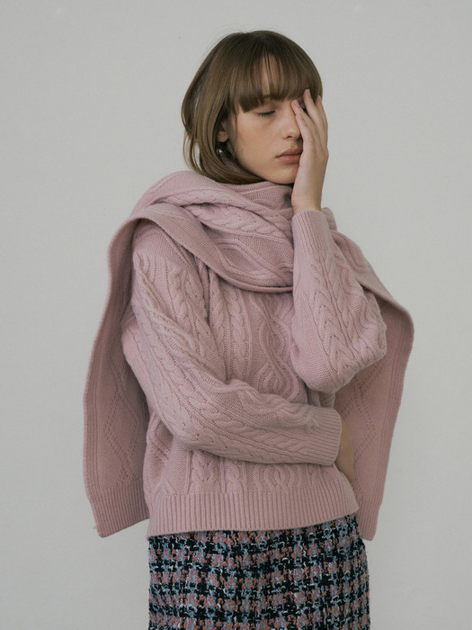 CABLE KNIT (PINK)