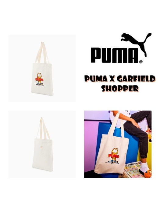 [셀렉트][078961-01] 푸마 X 가필드 콜라보.데일리 쇼퍼 백 에코백 / PUMA x GARFIELD Shopper