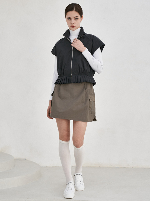 카고 스트링 스커트(카키) _ Cargo String Skirt(Khaki)