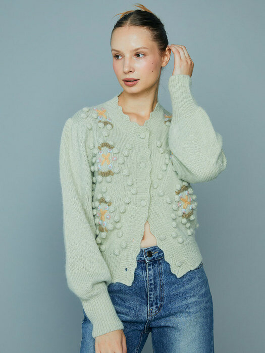 [HAND MADE] HELEN CARDIGAN - Green