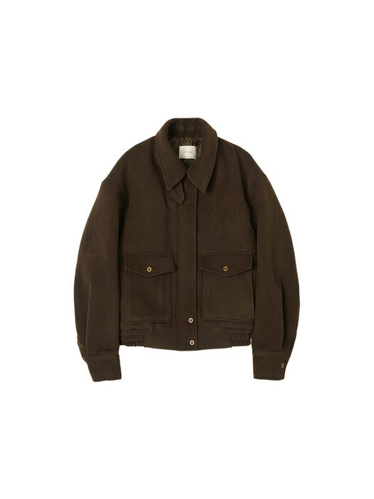 SIOT4060 wool bomber jacket_Khaki brown