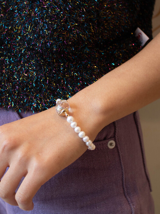 Glam Pearl Snowball Bracelet