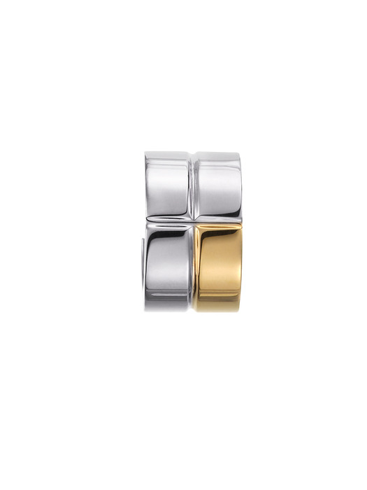 [Silver 925] quarter-hoop earrings