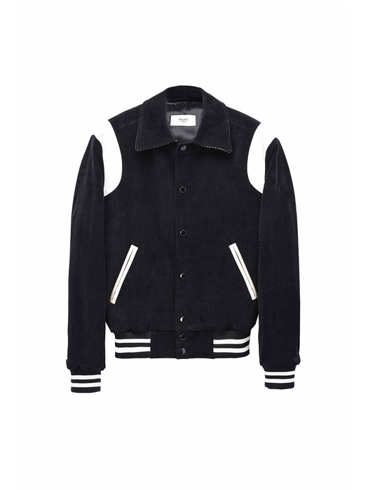 CORDUROY VARSITY JACKET BLACK