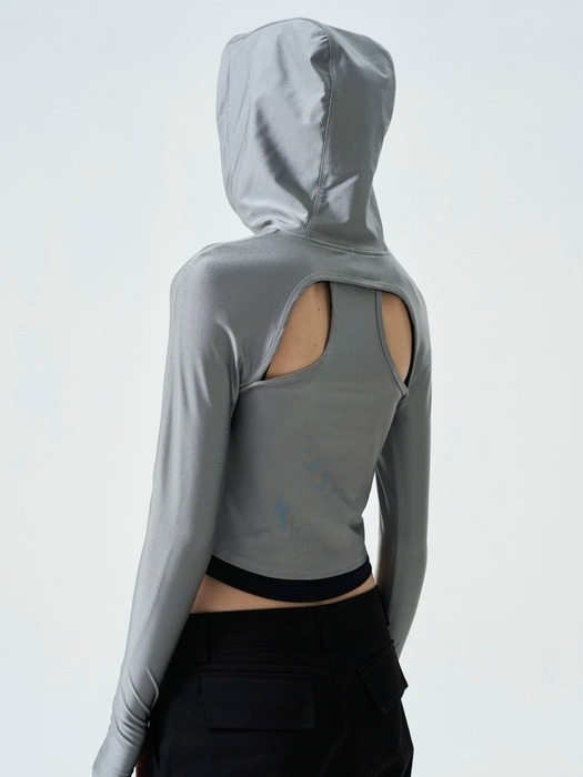 HOODED JERSEY TOP
