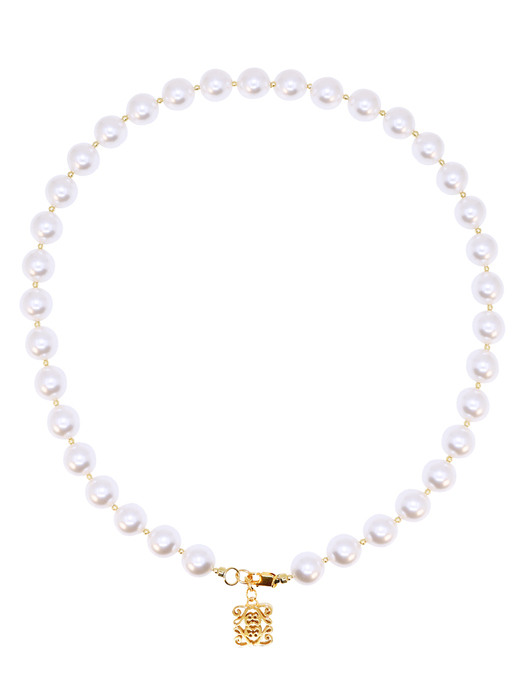 Grande Anagram Pearl Necklace[92.5Silver]