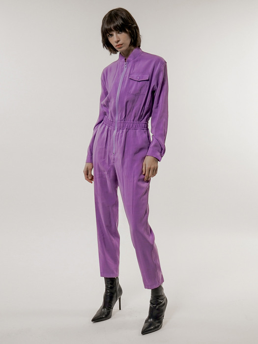 Zip-Front Tencel Jumpsuit[Purple(WOMAN)]_UTP-SJ05  