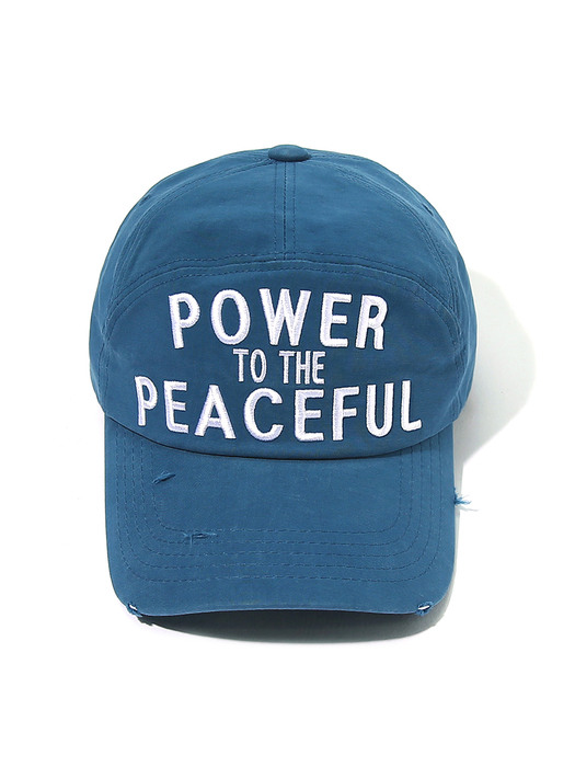 Power to The Peaceful Pannel Cap Blue