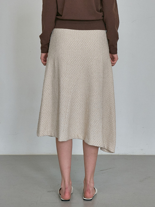 Tweed unbalance skirt [LMBASK105]